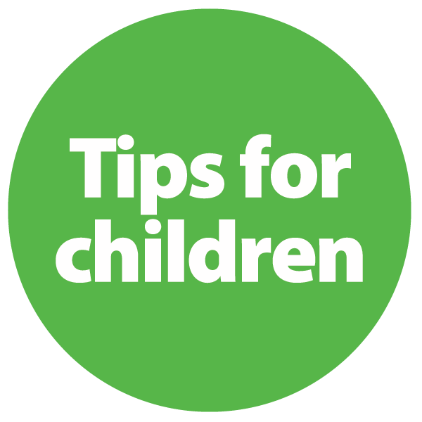 Tips for children icon.