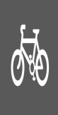 Pavement marking indicating bicycle-only lane