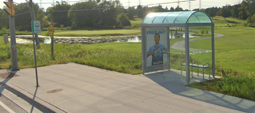 A picture of a bus stop