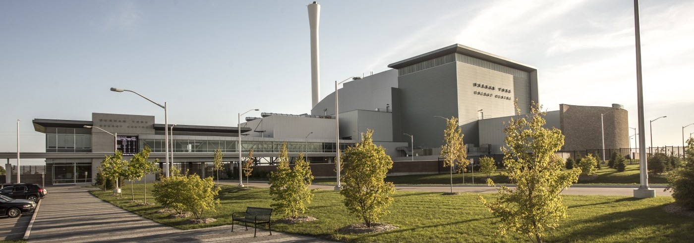 A photograph of the Durham-York Energy Centre