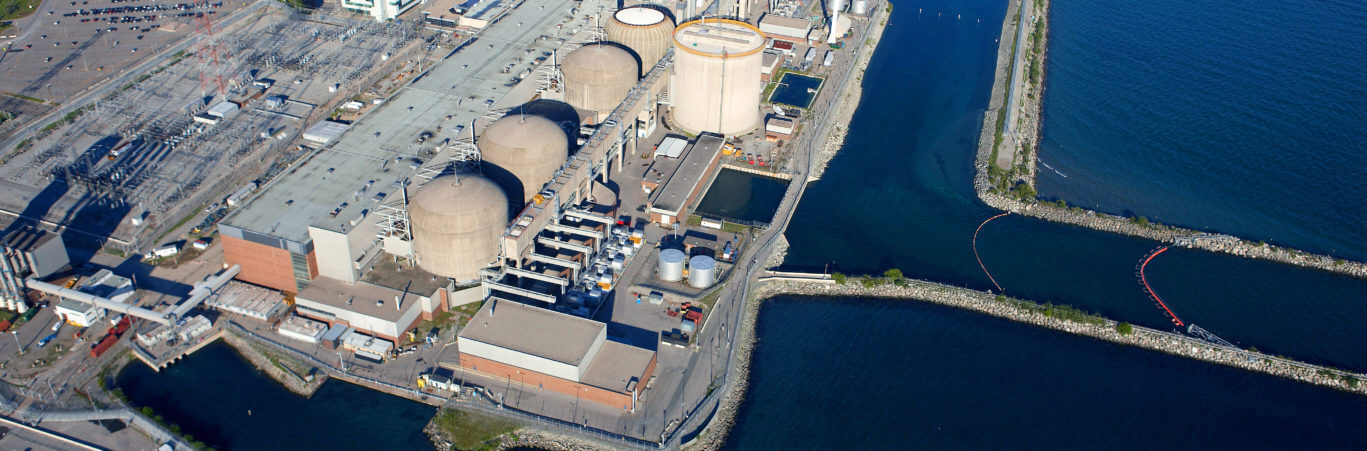 An aerial photograph of the Pickering nuclear site