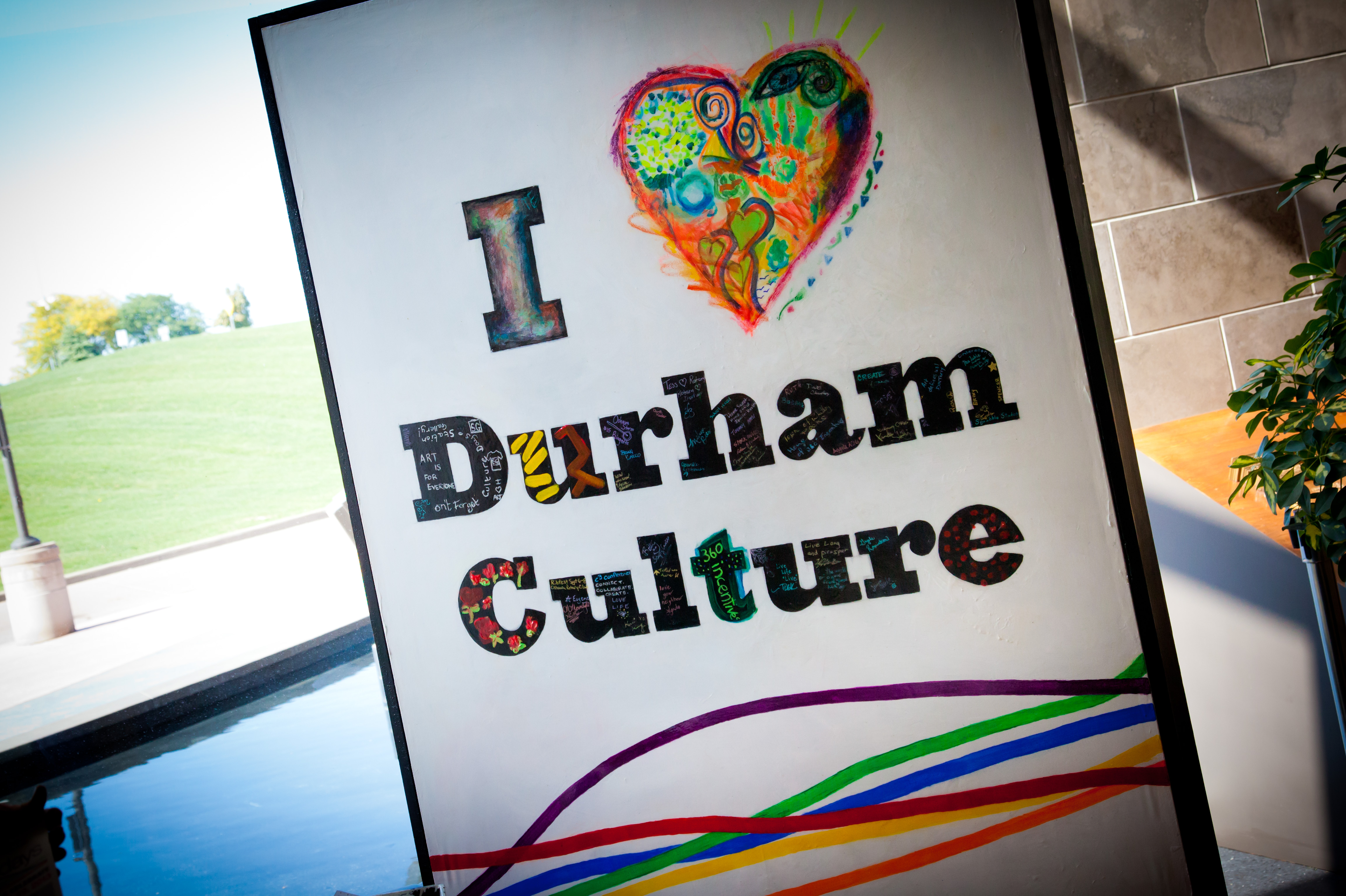 Sign that says I love Durham Culture