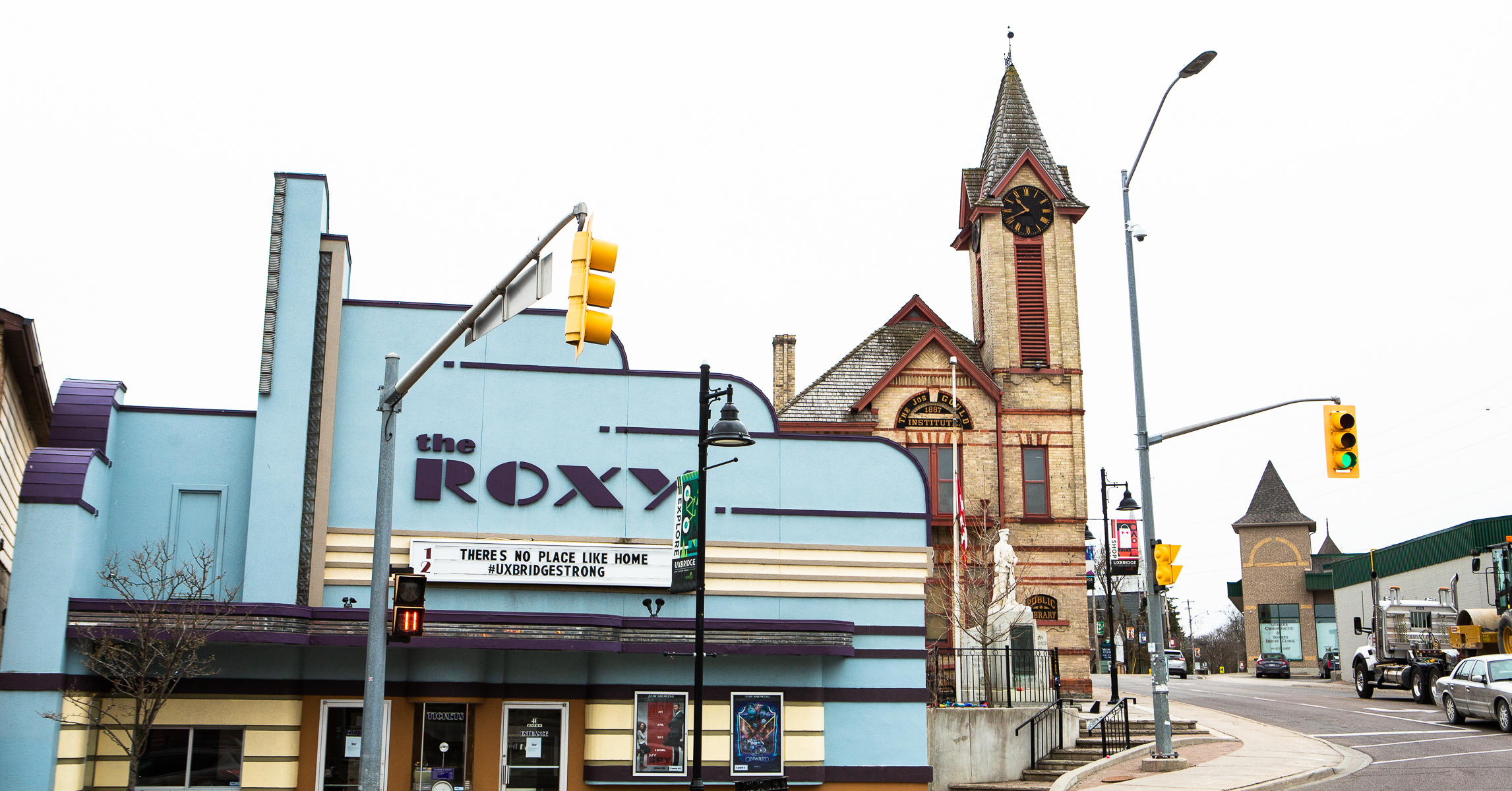 Exterior of the Roxy Theatre in Downtown Uxbridge