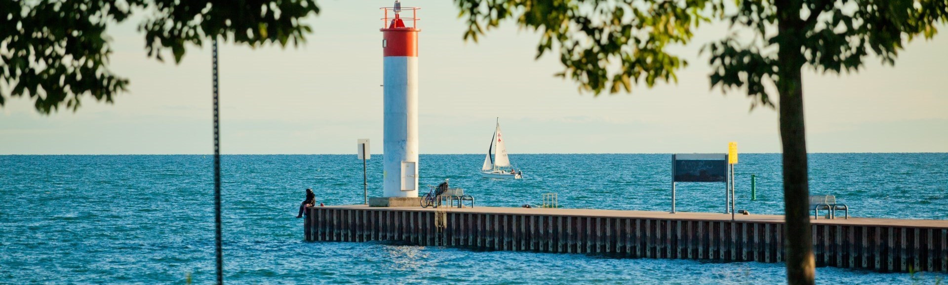 Lighthouse at waterfront