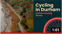 Overhear picture of a cycling trail in Durham Region