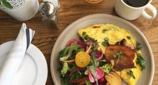 Food arranged on a plate