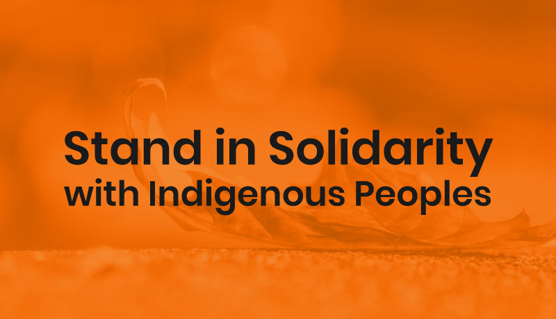 Stand in solidarity with Indigenous Peoples