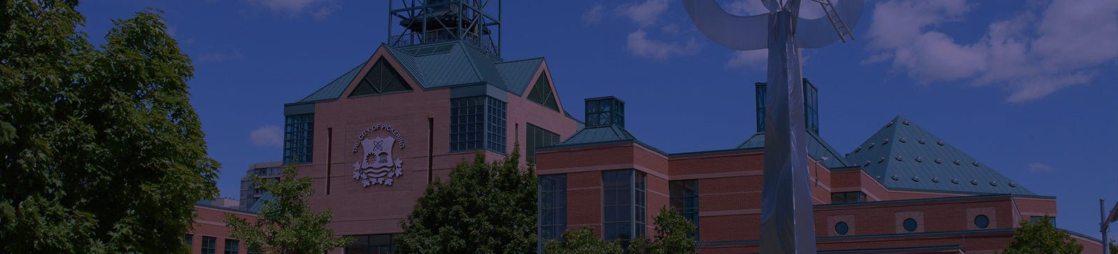 Exterior building of the Pickering City Hall.
