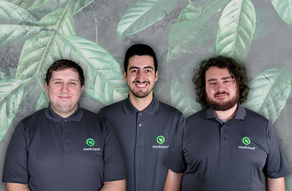 Three founders of Moduleaf.