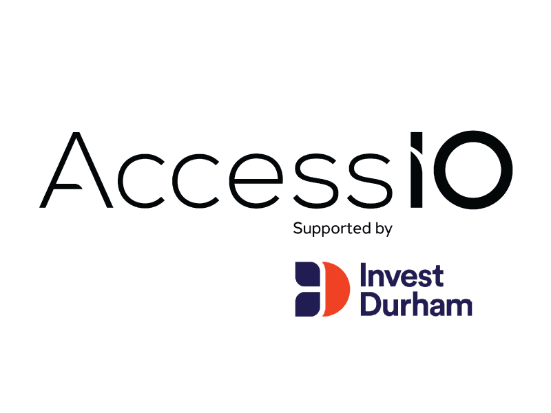 Access IO supported by Invest Durham logo.
