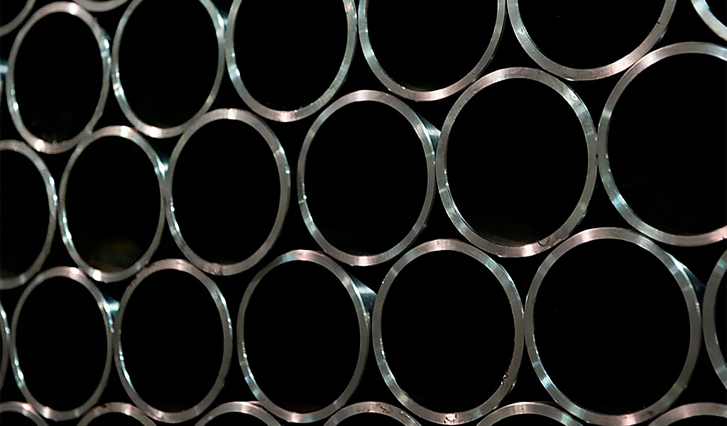 Up close shot of CEMA idlers stacked together.