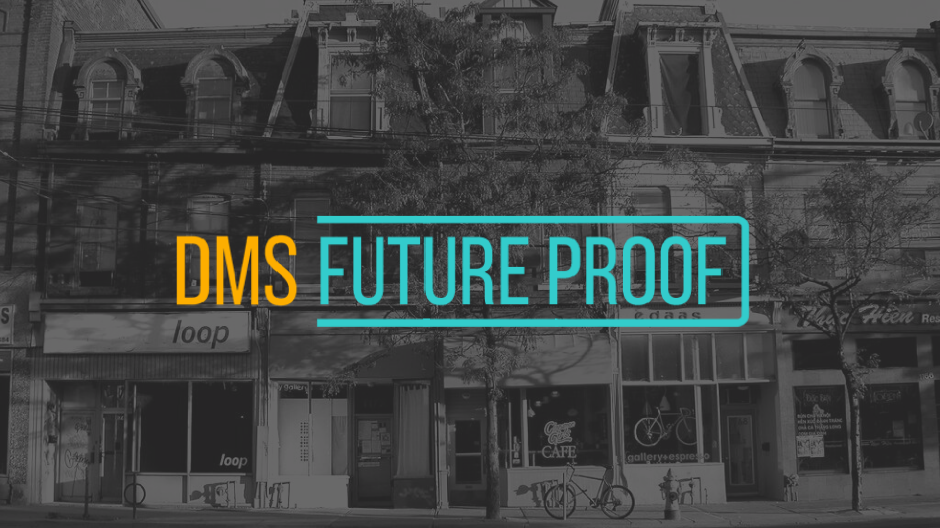 Graphic with text that reads, "Future Proof" beside Digital Main Street logo.