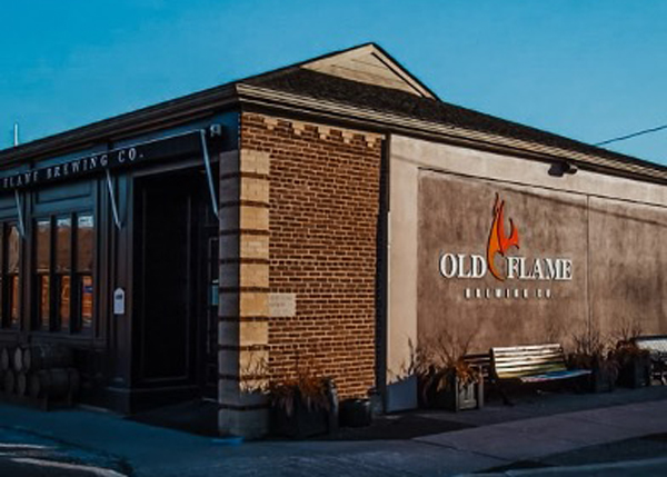 Old Flame Brewery exterior building.