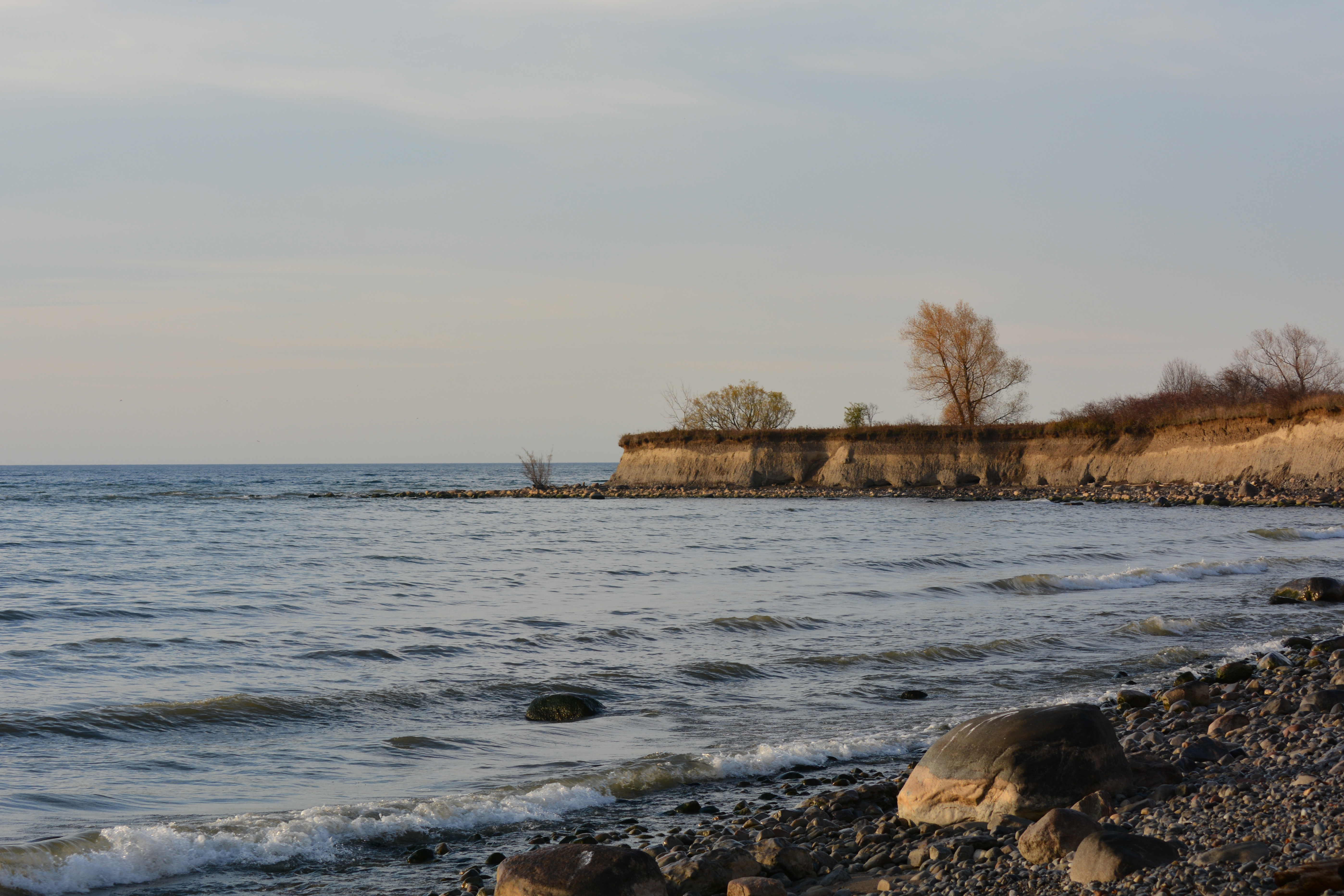 Shoreline with lake water and sand