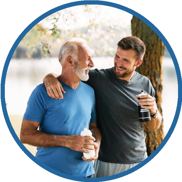 Adult Son and Elderly Father