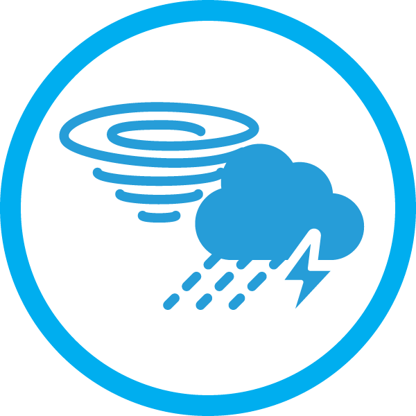 Wind and rain icon.