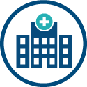 Hospital building. Hospital building.
