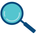 Magnifying glass. Magnifying glass.