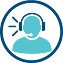 Figure wearing a headset.