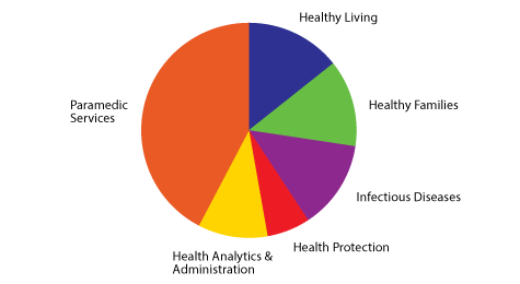 Pie chart showing Health Department 2019 FTEs.