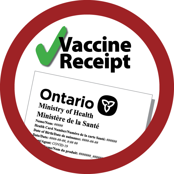 Vaccine receipt icon