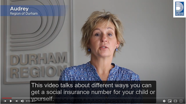 Watch a video about getting a Social Insurance Number so you can get a Canada Learning Bond for your child