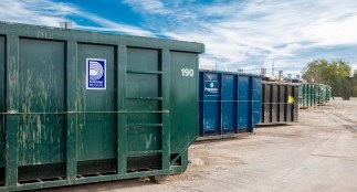 Bins at Waste Management Facility