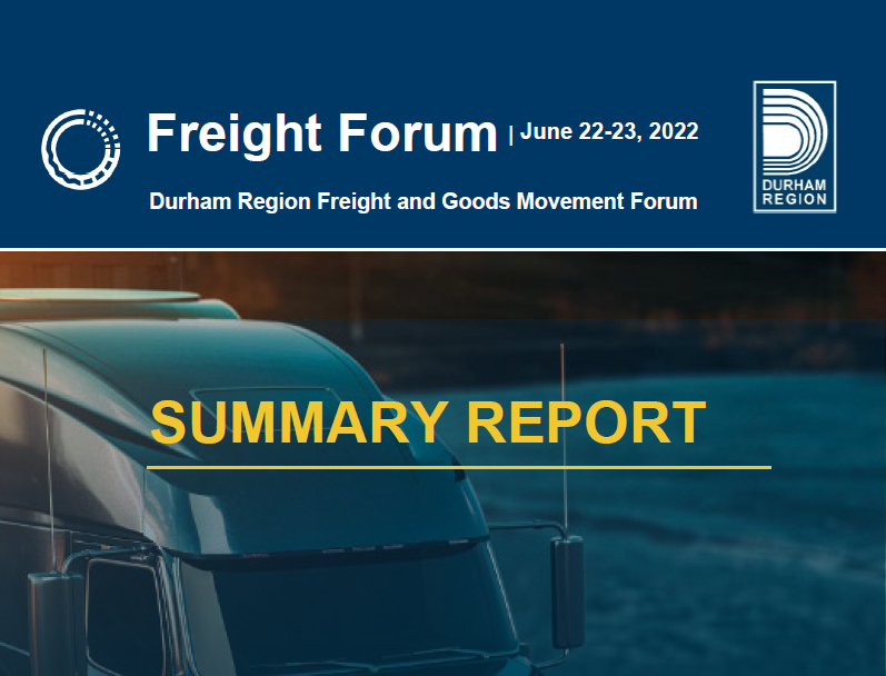 Cover Page of the Freight and Goods Movement Forum Summary Report
