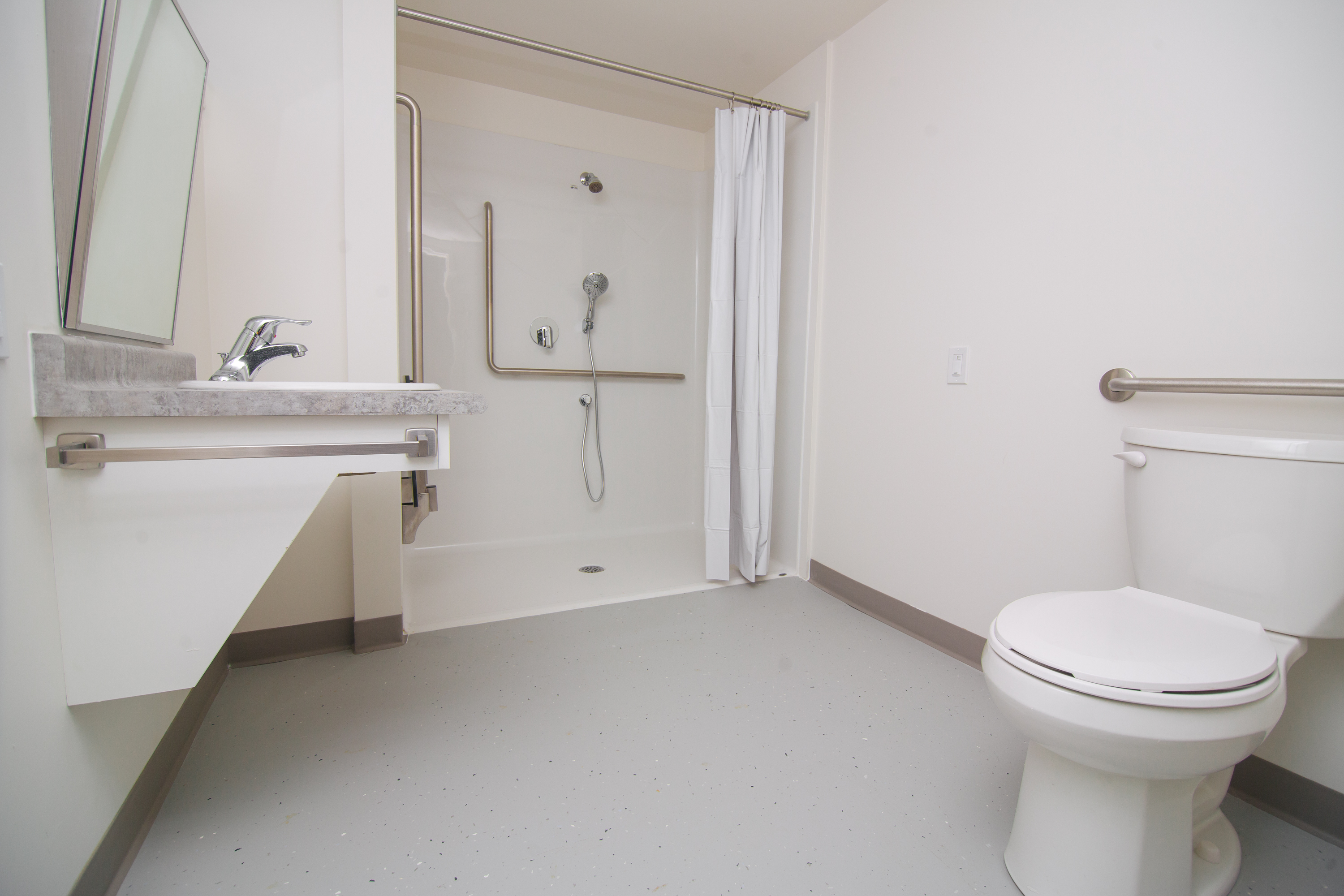 Washroom in micro-home unit