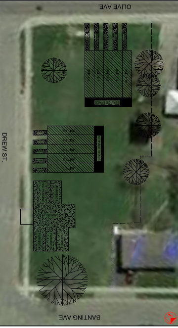 preliminary site layout of Oshawa micro-homes project