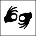 Symbol of two hands signing