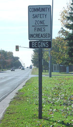 Community Safety Zone sign