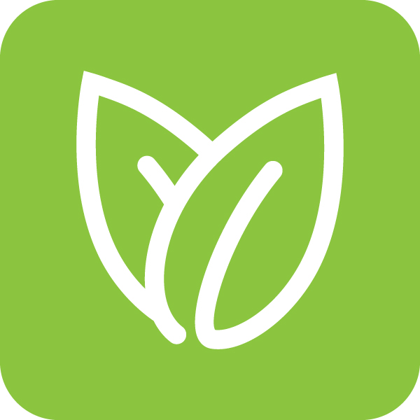 Waste Plan objective number 4 Waste Plan objective icon of two leaves