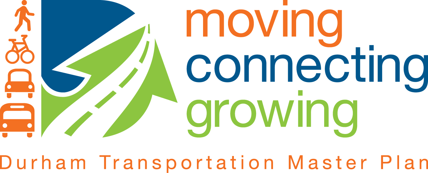 TMP Logo - Durham Transportation Master Plan - moving, connecting, growing