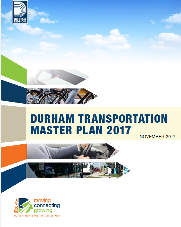  TMP Logo- Durham Transport Master Plan- moving, connecting, growing  Picture of Bus for main page – Photo of Durham transit bus, one of many methods of transportation in Durham Region  Durham logo- Region of Durham logo