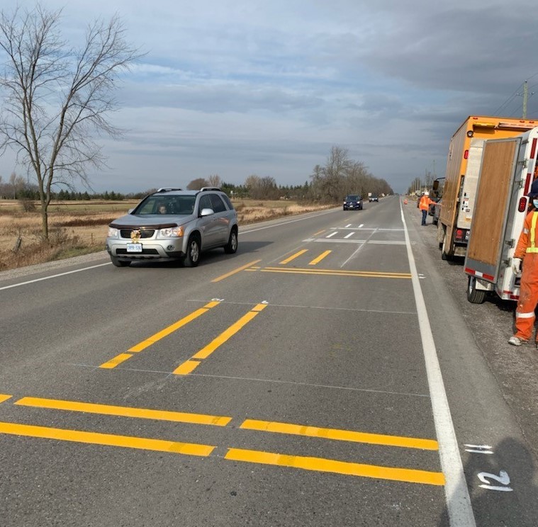 Photo of Pavement Marking on Road