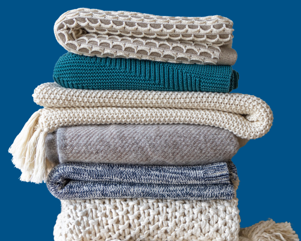 Stacked blankets