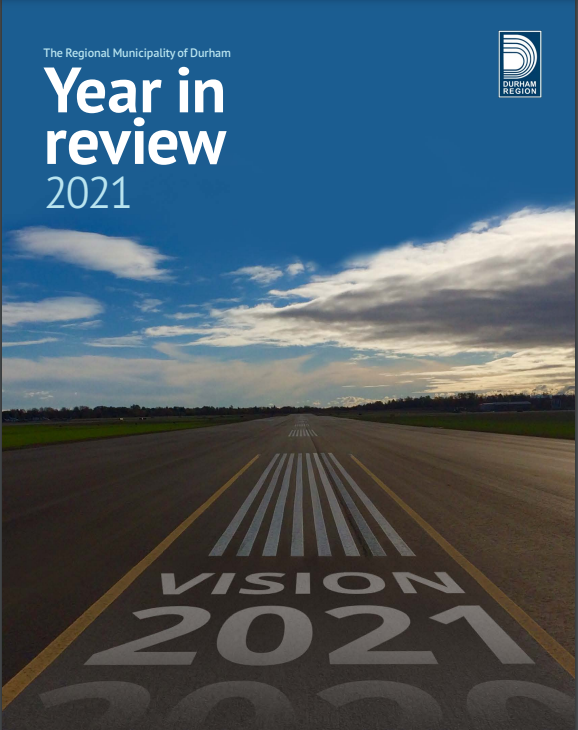 Airport runway with VISION 2021 in writing