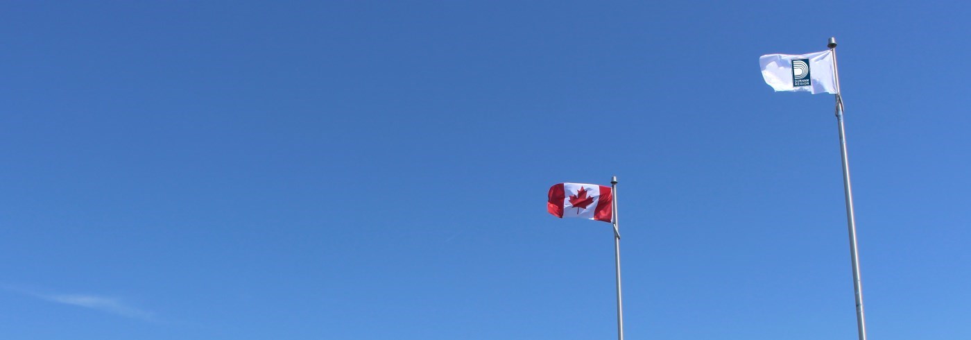 Community flag poles at Regional Headquarters