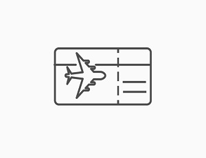 Plane ticket icon