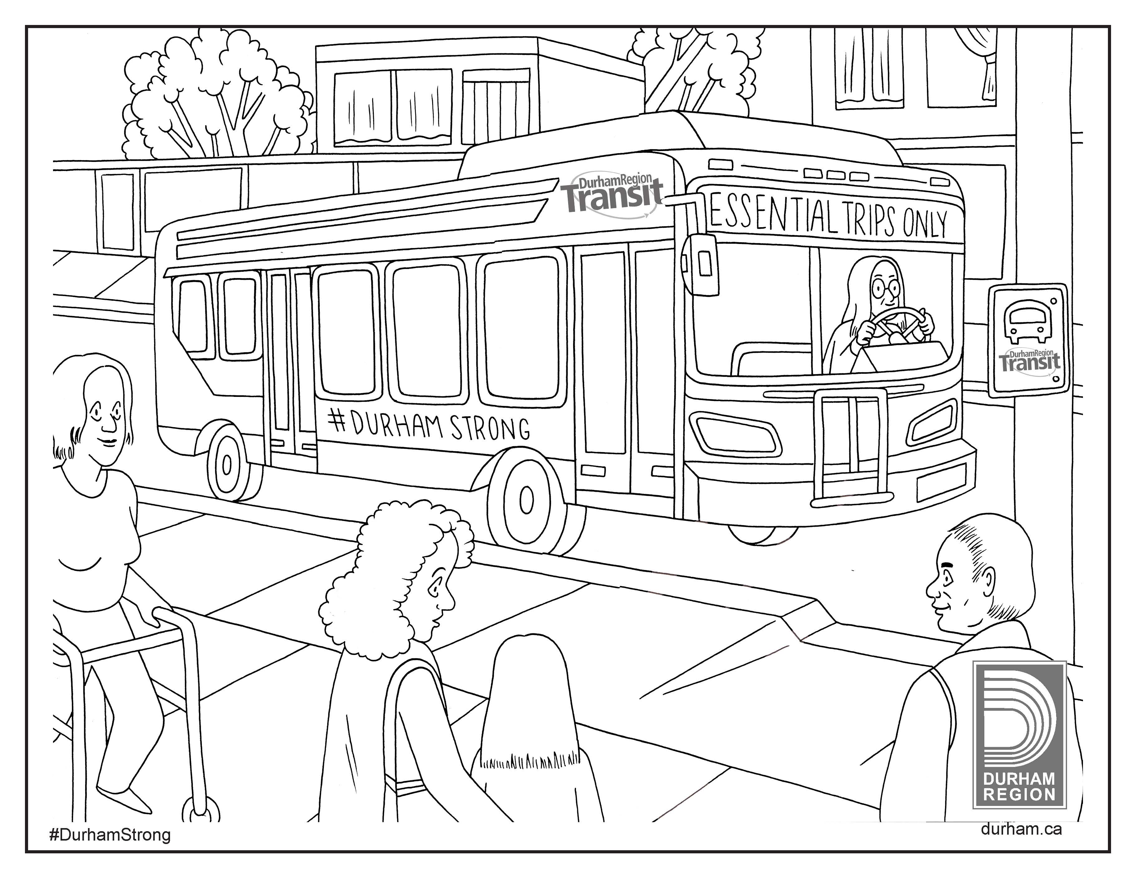 Illustration of Durham Region Transit bus