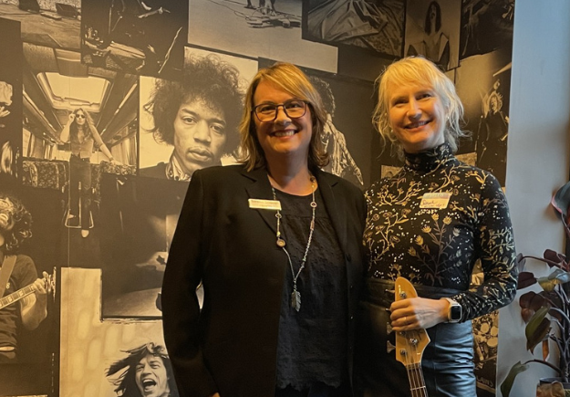 BACD manager Teresa Shaver on left and Sarah Peel on right