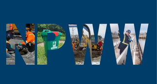 The letters ‘NPWW’ serve as frames for various photos. White text on a blue background reads “durham.ca/NPWW | #NPWWdurham”.