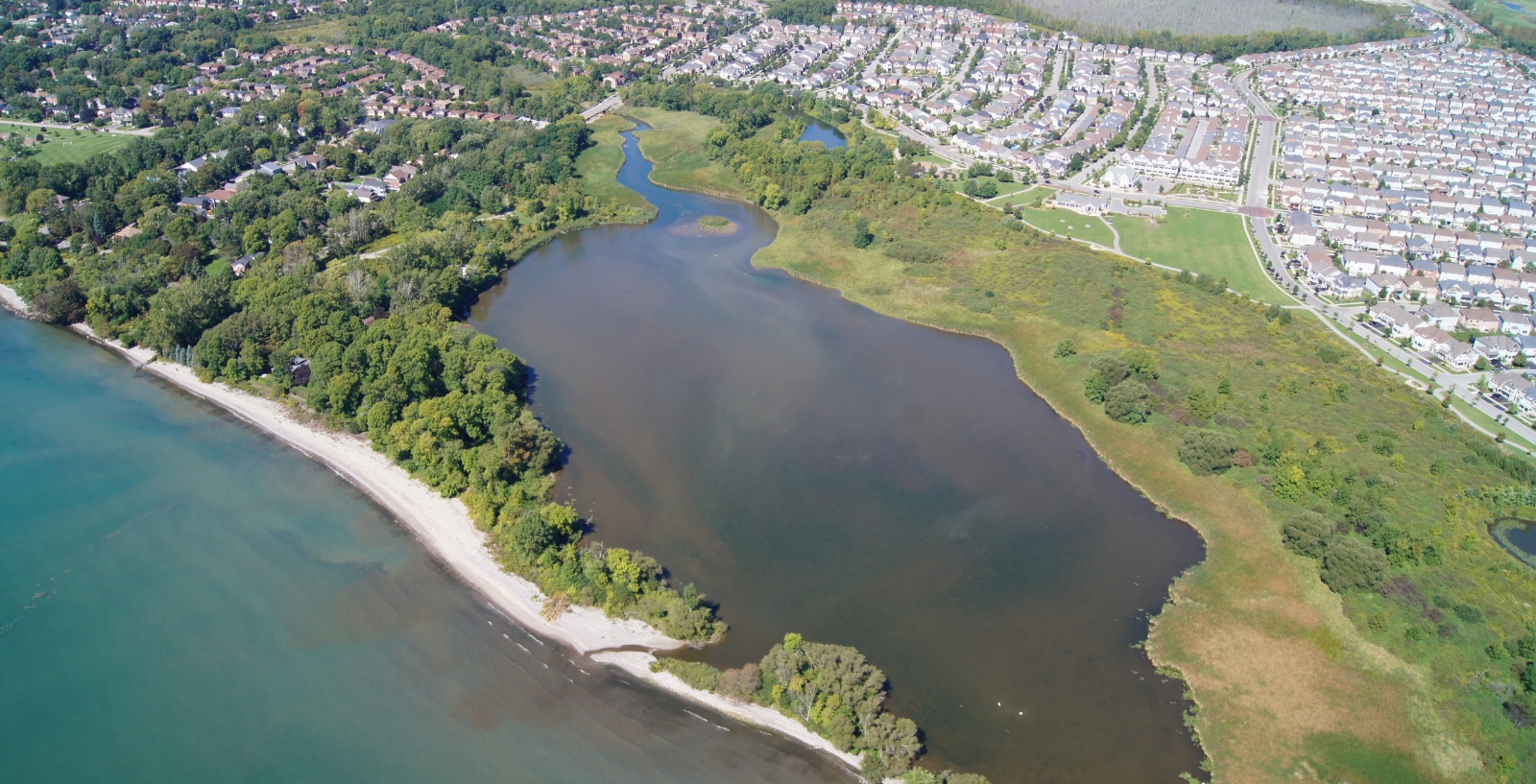 Aerial picture of Durham Region shoreline