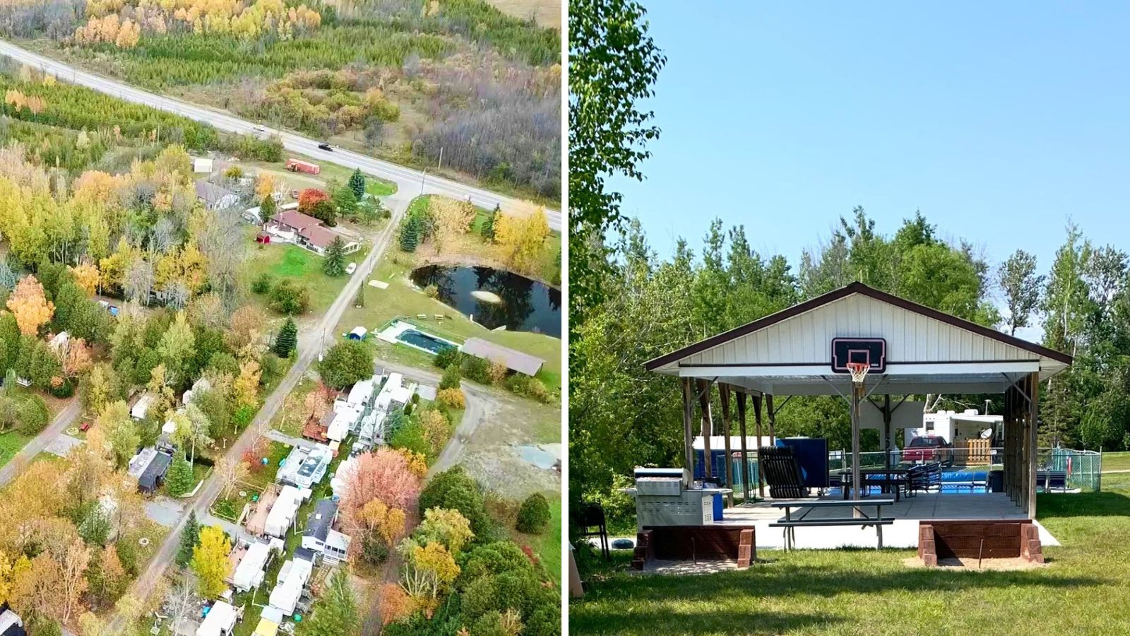 Summer Breeze Trailer Park in Cannington, Ontario Collage of the park at Summer Breeze Trailer Park in Cannington, Ontario