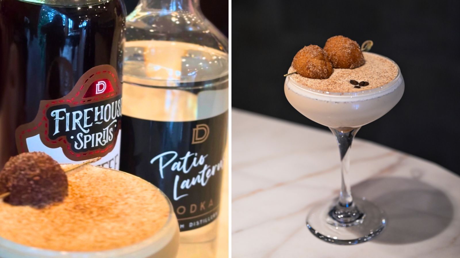 Doughnut Sugar Espresso Martini from Nest at Trail Hub in Uxbridge, Ontario