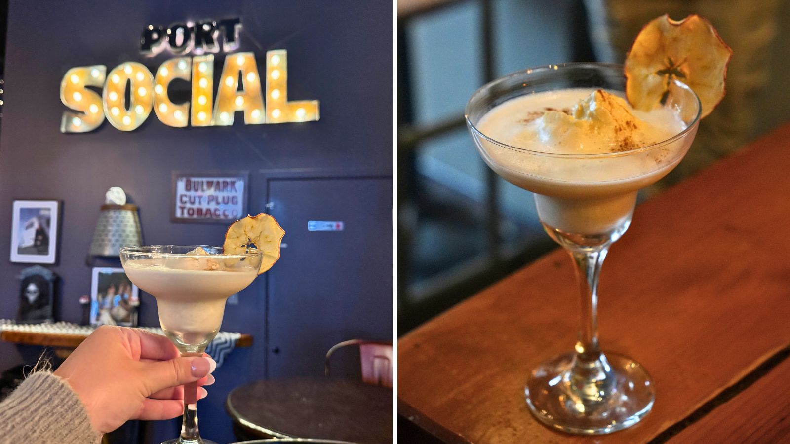 Apple Pie A Lá Mode Martini from Port Social in Port Perry, Ontario