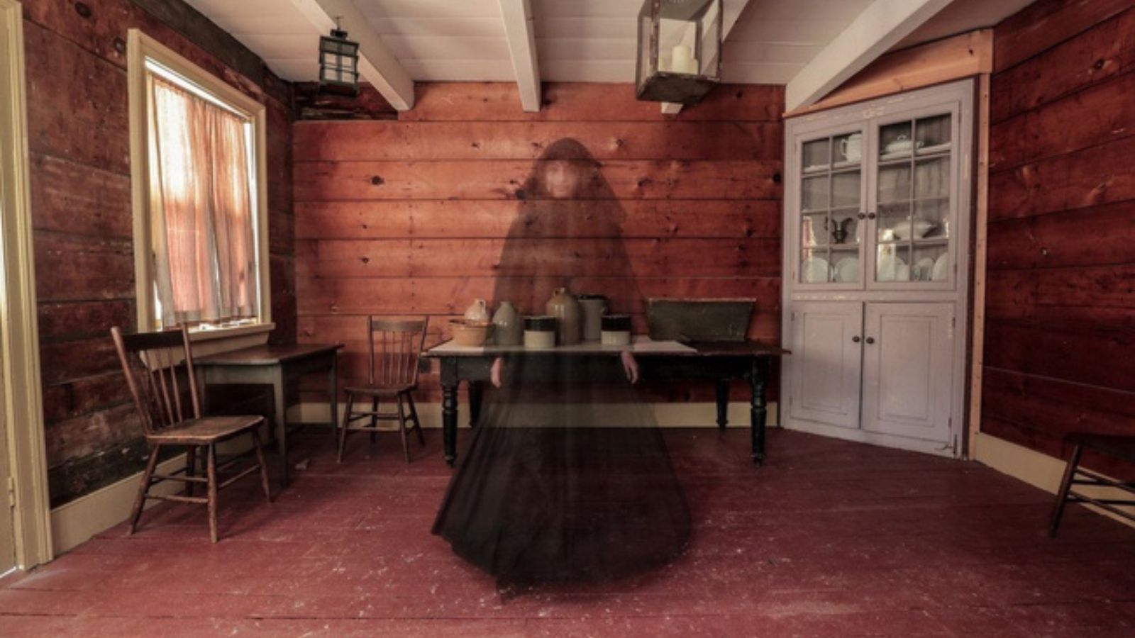 Ghost actor at Pickering Museum Village in Pickering, Ontario, Canada.