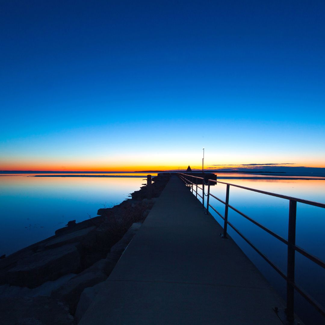 Waterfront pier in Beaverton, Ontario