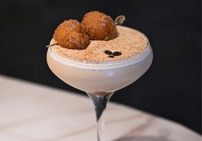 Doughnut Sugar Espresso Martini from Nest in Uxbridge, Ontario